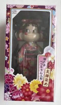 不二家 友禅染め 晴れ着ペコちゃん人形