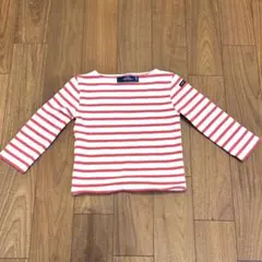 SAINT JAMES KIDS ボーダーカットソー　4ans エクリュ×レッド