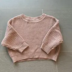 ピンク ニットセーター 80