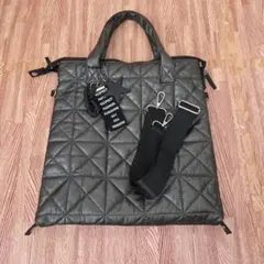 ベイフロー BAYFLOW 3WAYキルトトート ブラックシルバー