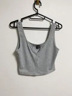 SHEIN リブ タンクトップ グレー Sのサムネイル