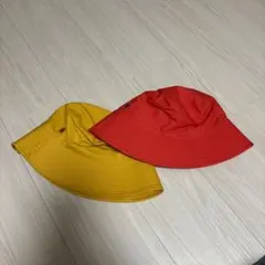 ZARA バケットハット イエロー レッドのサムネイル