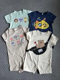 ベビー ロンパース カバーオール 4枚セットのサムネイル