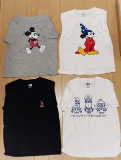 ミッキー&ミニオン半袖Tシャツ4枚セット【110】