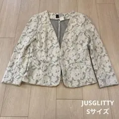 JUSGLITTY レース　ノーカラージャケット　サイズ1