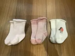 プチバトー ベビー靴下 3足セット