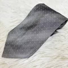 エンポリオアルマーニ シルク100％ ネクタイ ドット柄 グレー