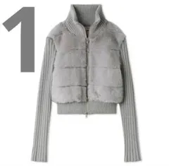 【新品タグ付】SNIDEL ファーニットブルゾン グレー