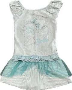 女の子向け セパレート水着 水色ストライプ