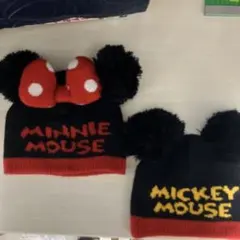 ミニーマウス・ミッキーマウス耳付きキャップ