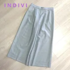 インディヴィ　ワイドパンツ　ガウチョパンツ　36 ( 実寸 S〜M )