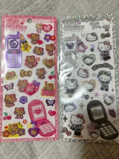 平成はっぴーフォン ハローキティ シール 立体 ぷっくり サンリオ セット