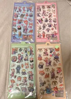 ズートピア水入りボンボンドロップシール4枚セット