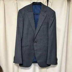 オーダースーツ　グローバルスタイル ジャケットのみ グレー×ブルーチェック
