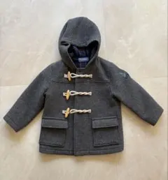 グレー フード付きダッフルコート