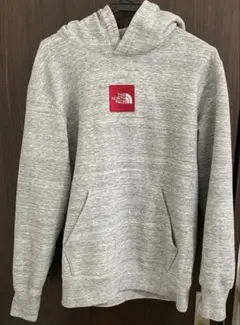 THE NORTH FACE グレー Lフード付きパーカー BOX LOGO