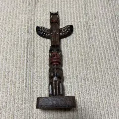 木製トーテムポール風置物 約15.5cm カナダ お土産 - メルカリ