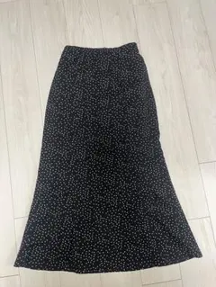 ドット柄ロングスカート