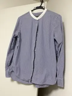 無印　ストライプ 長袖シャツ Lサイズ