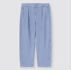 GU デニムカーブタックパンツ S