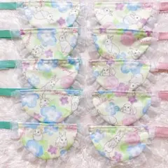 トリミングチョーカー　10枚　イースターバニー　犬用スタイ(A-49)