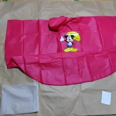ミッキーマウス レインコート ピンク