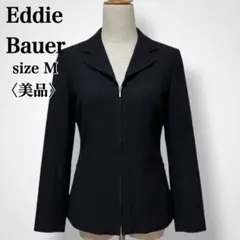 【美品】エディーバウアー ジップアップ ソフトジャケット ポケットしつけ糸付きのサムネイル