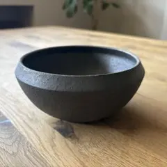 錆金・黒銀釉鉢縁欠(B-3)ハンドメイド 植木鉢 グラキリス - メルカリ