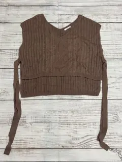 サイドリボンベスト