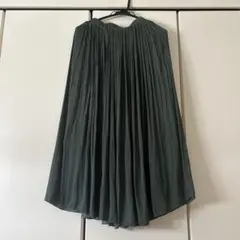 AUNT MARIE'S ダークグリーン プリーツスカート