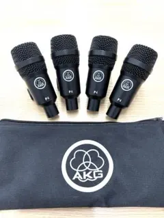 AKG P4 ダイナミックマイク 4本セット 専用ケース付 現状品のサムネイル
