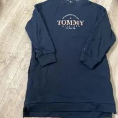 TOMMY HILFIGER キッズ スウェットワンピース ネイビー