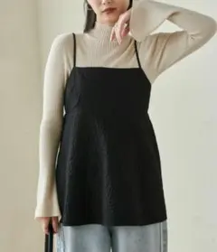 RANAN ぽこぽこジャガードキャミブラウス ブラック