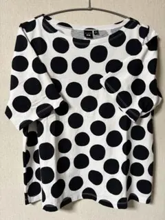 UNIQLO×マリメッコグラフィックTシャツボートネックドット柄Mサイズ