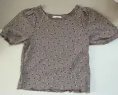 RETRO GIRL 花柄ワッフルTシャツ
