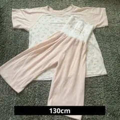 半袖パジャマ 花柄ねこ 120cm