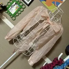 nemne シアー ボレロ？ リボン結び トップス ピンク ◎未使用◎のサムネイル