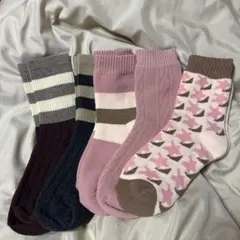 新品未使用　レディース ソックス　靴下　5足　厚手