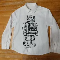 COMME CA FILLE ロボットプリント長袖シャツ 120A