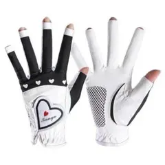 残りわずか！【21】ゴルフ　グローブ　レディース　ストレッチ　白　黒　手袋