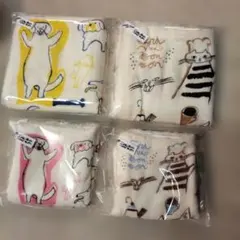 送料無料　トラネコボンボンさんのパイルガーゼハンカチ4種セットですのサムネイル