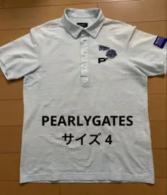 良品】PEARLY GATES パーリーゲイツ 半袖 ポロシャツ ホワイト 5