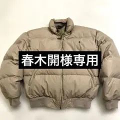 ラルフローレン 90s ダウンジャケット 短丈 肉厚 ベージュ Mサイズ