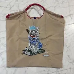 Ball & Chain エコバッグ 猫 刺繍 ベージュのサムネイル