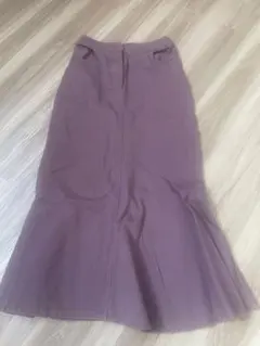 カラーヘビーツイル＆デニム アシメカットマーメイドロングスカート Mサイズ