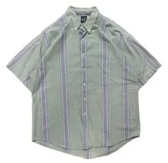 【used】90s デカタグ old gap ストライプ ボタンダウンシャツ