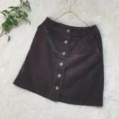【LOWRYS FARM】レディース スカート【M】ブラウン コーデュロイ