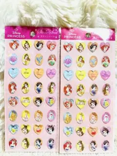 セリア　ディズニー　プリンセスストーンシール　2点セット