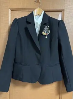 値下げ⭐︎子供160 黒エンブレム付きジャケット