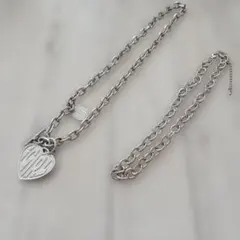 ハート型ペンダント LOVE ネックレス　2点セット